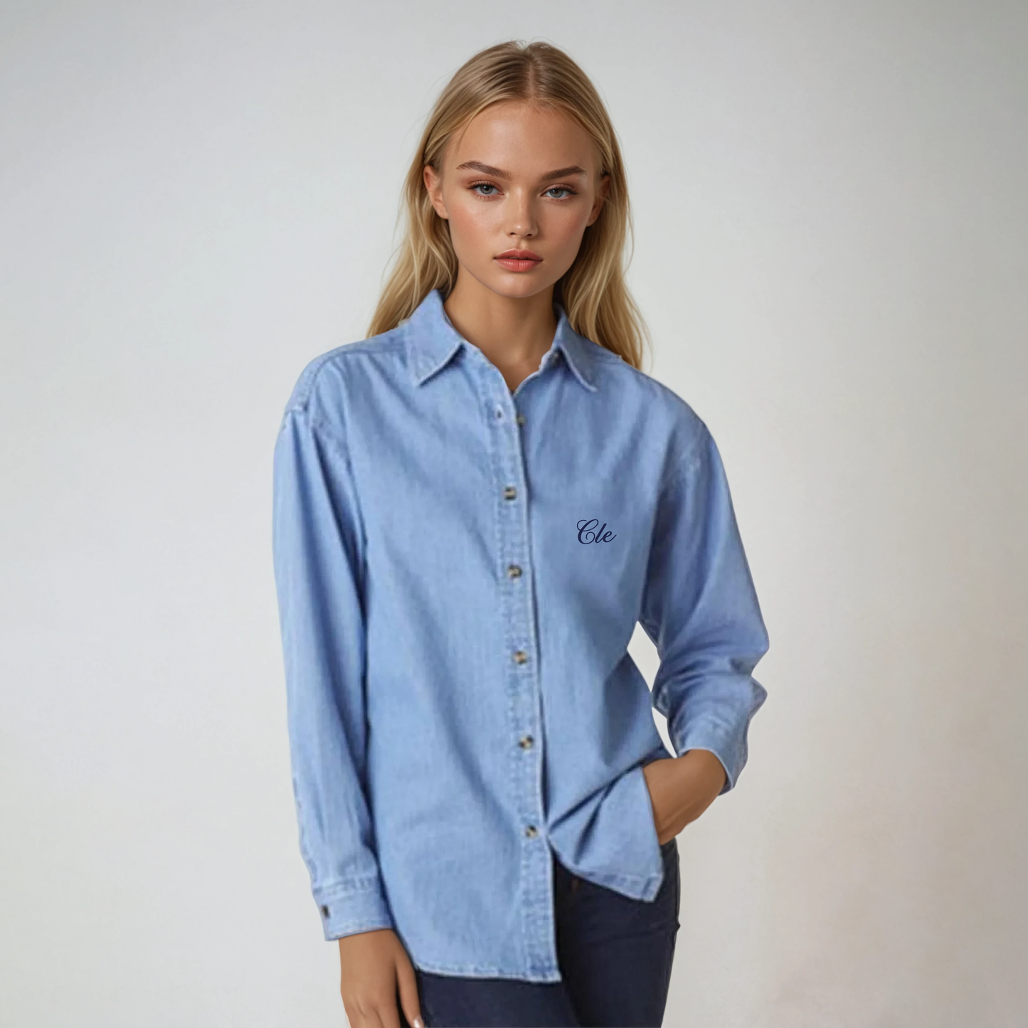 Cle Denim Button-Down Shirt