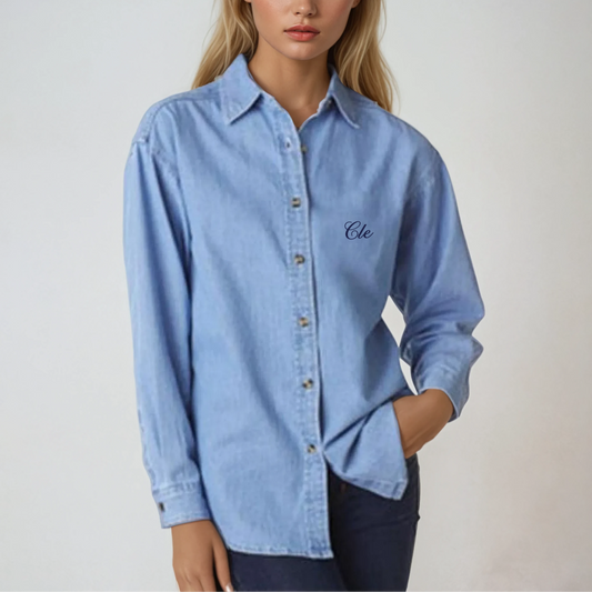 Cle Denim Button-Down Shirt