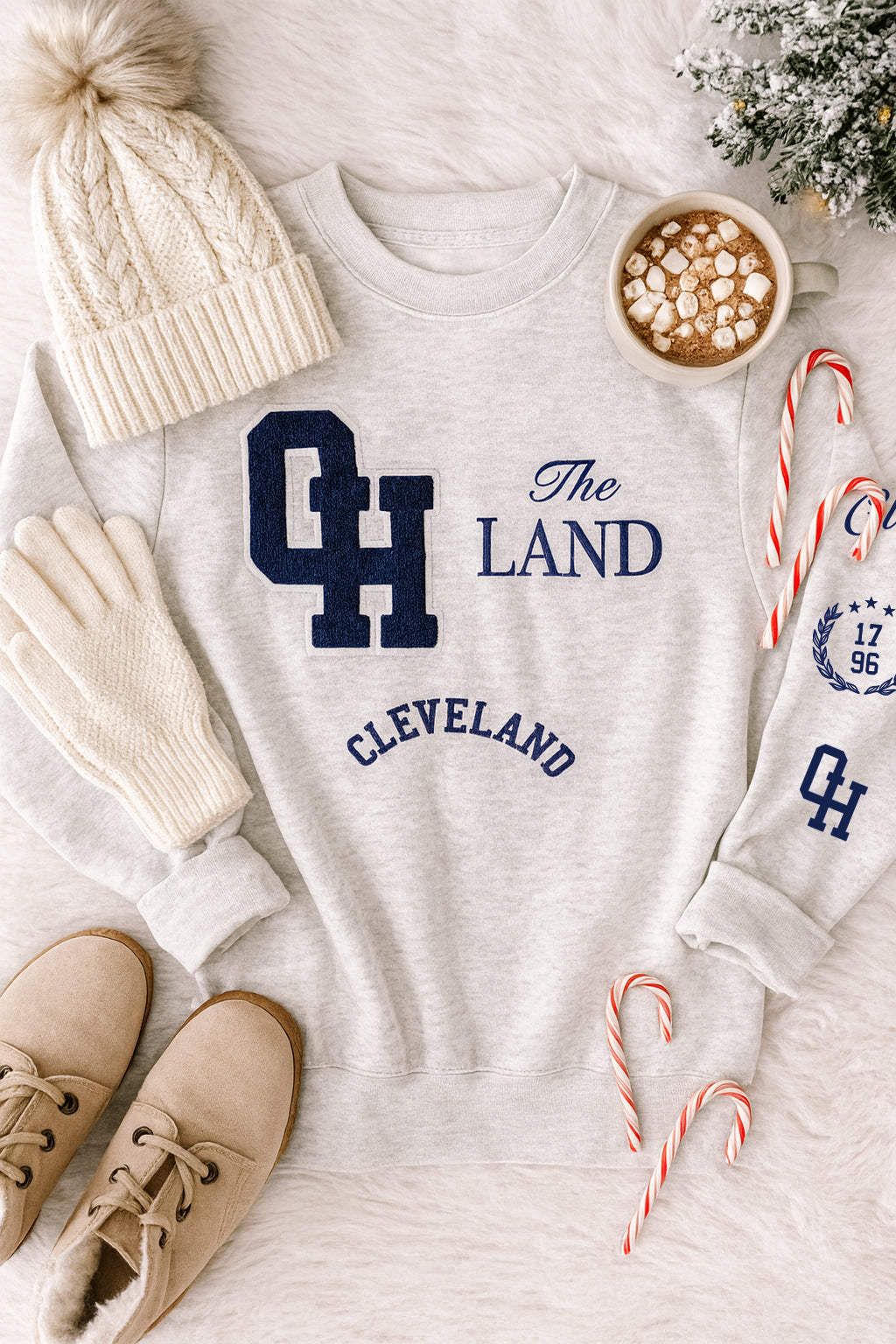 Cleveland Chenille Sweatshirt - Heather Gray