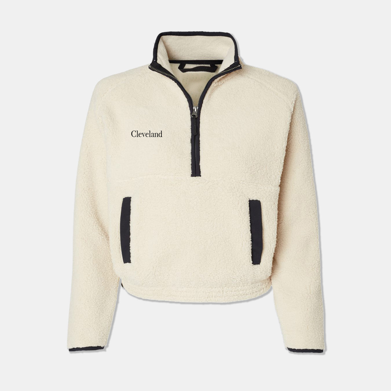 Essential Cleveland Sherpa Pullover Ivory Emily Roggenburk