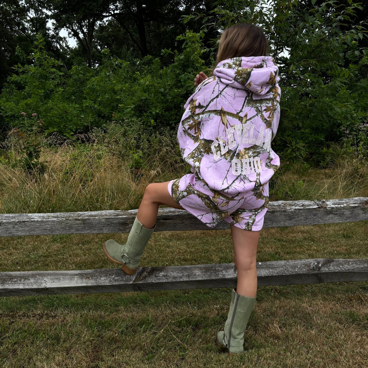 Women's Camo Shorts - Soft Pink