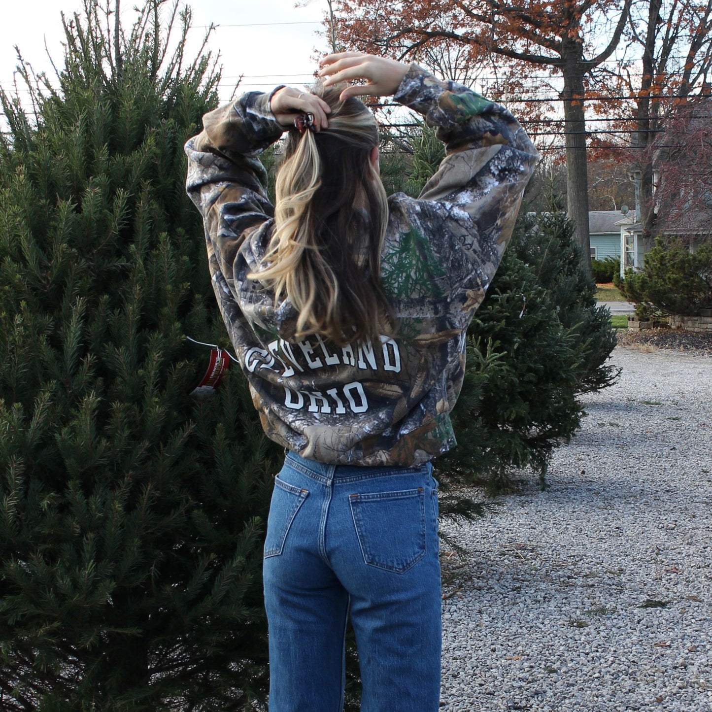 Cleveland Ohio Oversized Camo Hoodie