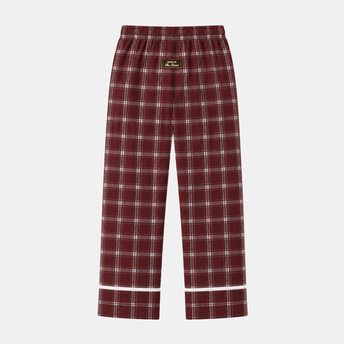 Plaid Pajama Bottoms - Faded Cherry
