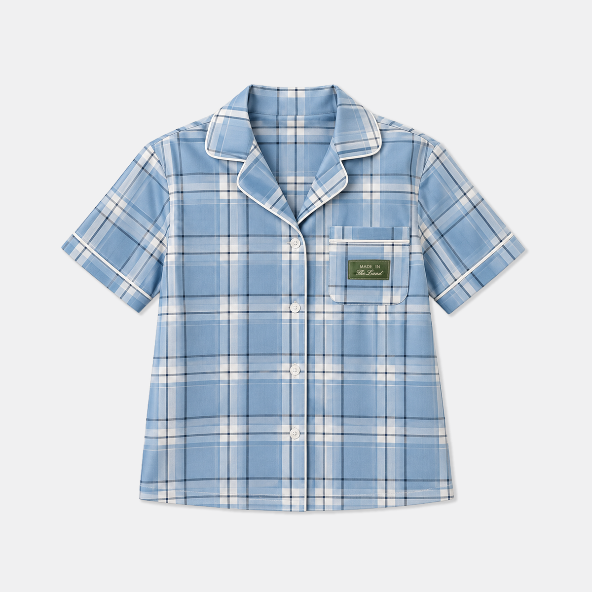 Plaid Pajama Top - Sunday Blue