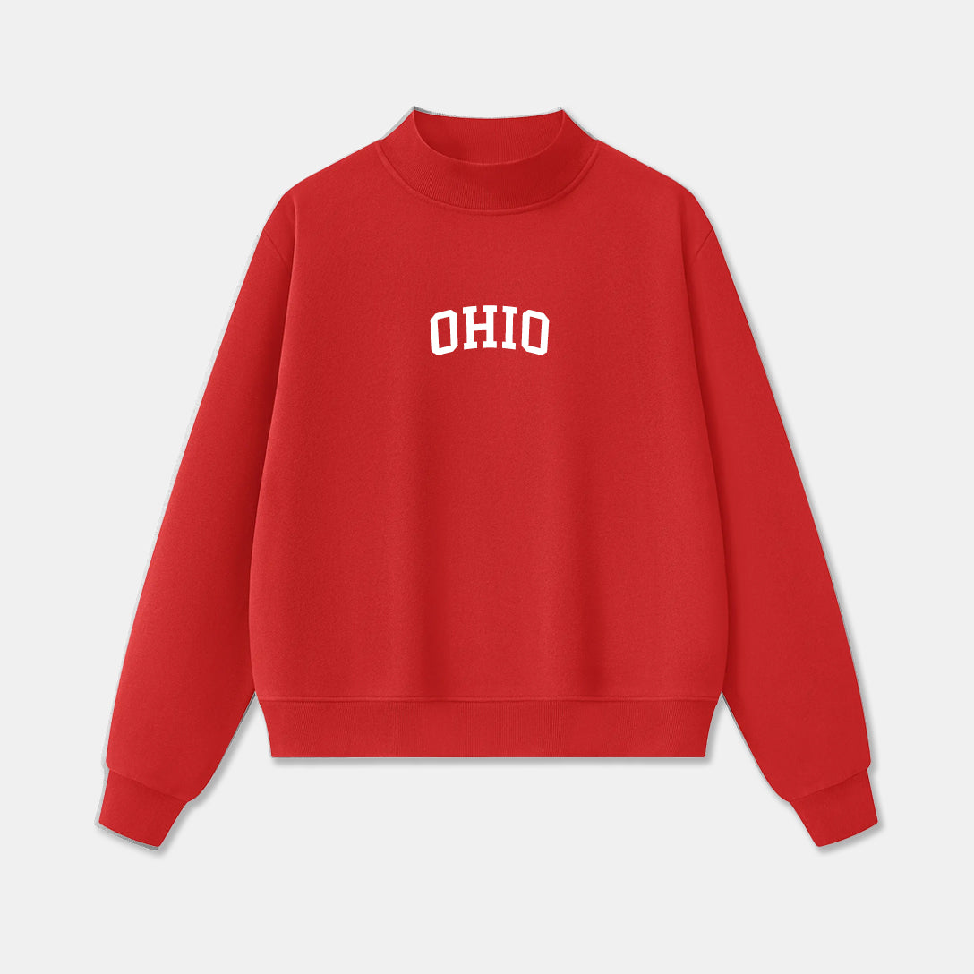 Ohio Campus Mockneck Sweatshirt - Red