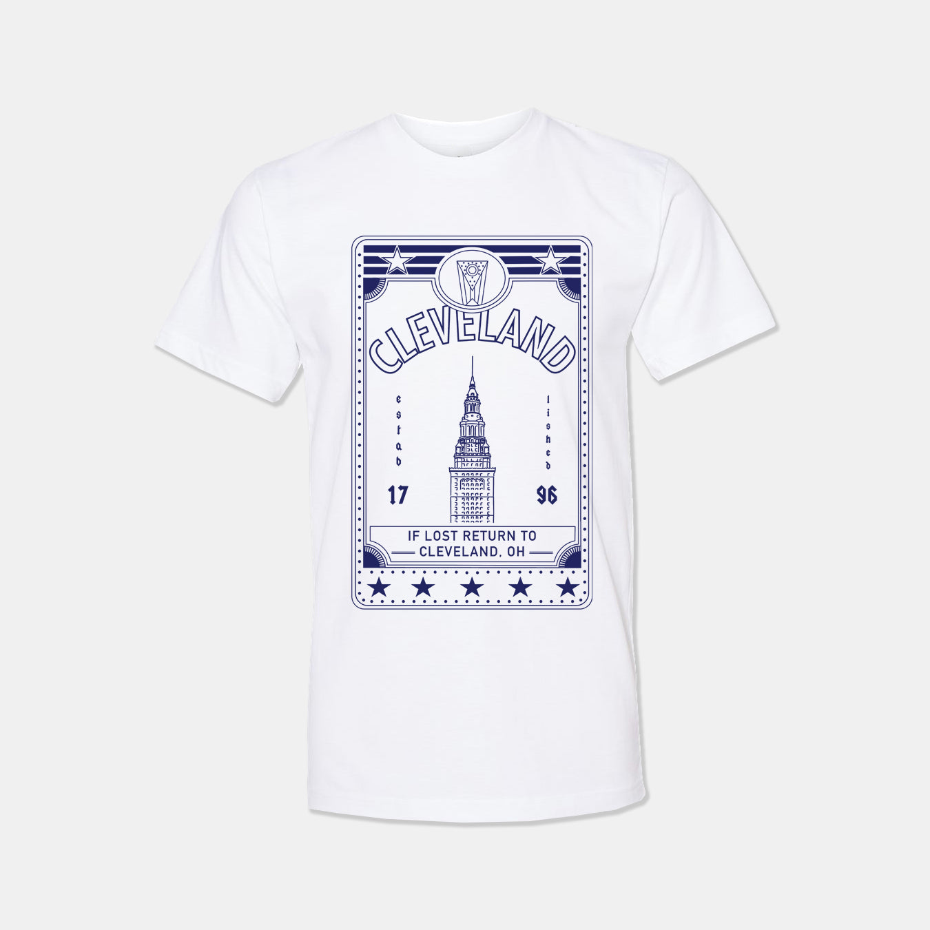 Return to Cleveland T-shirt - White/Navy