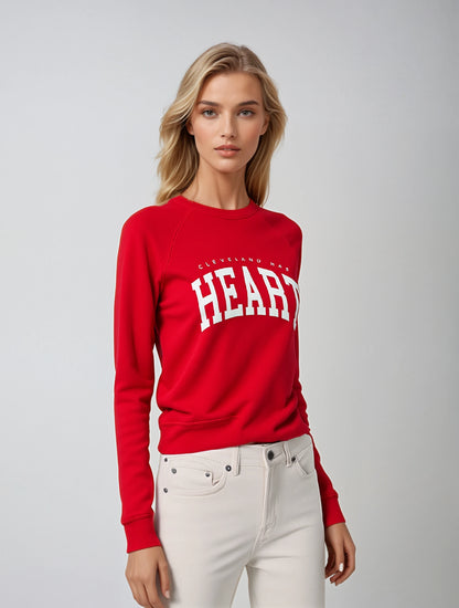 Cleveland Has HEART Crewneck - Red (Benefiting The American Heart Association)