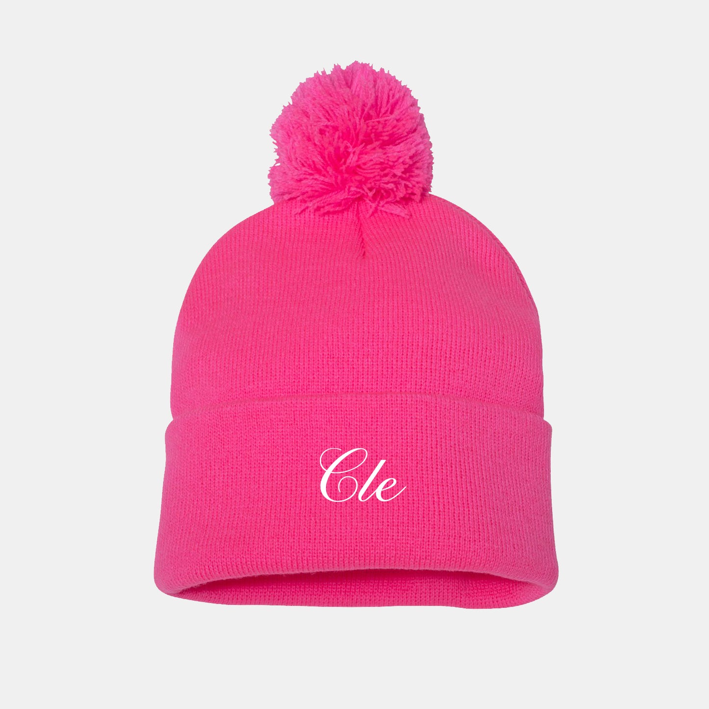 Cle Pom Winter Hat - Hot Pink