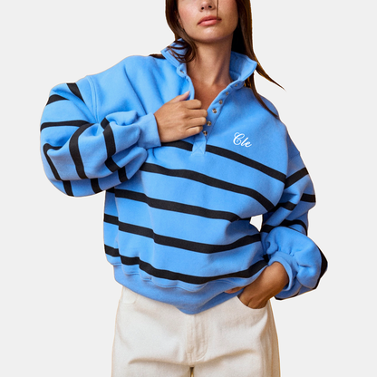 Cleveland Striped Pullover - Blue Dusk