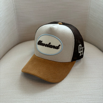 Cleveland Corduroy/Mesh Trucker Hat