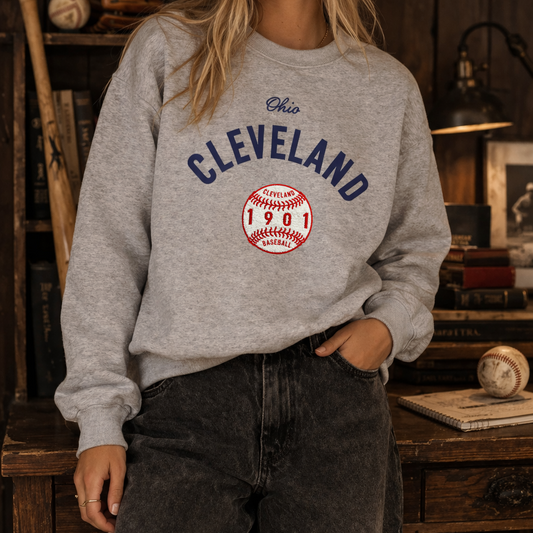 Cleveland Baseball Chenille Crewneck