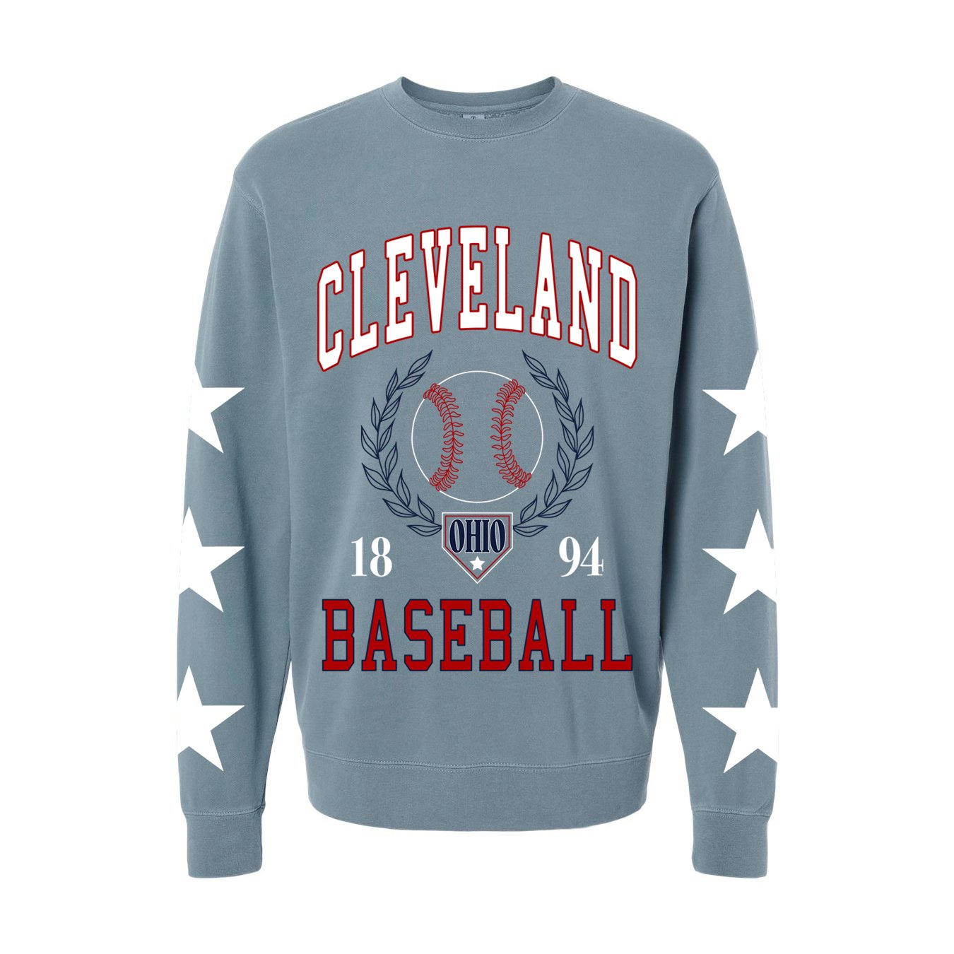 Cleveland Baseball Est. 1894 Crewneck Sweatshirt with Stars