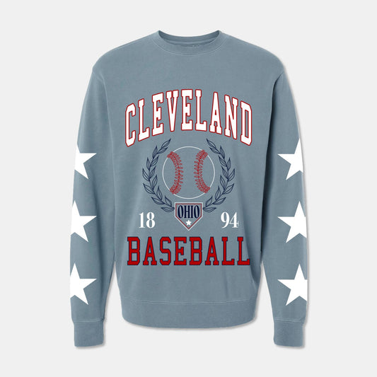 Cleveland Baseball Est. 1894 Crewneck Sweatshirt with Stars