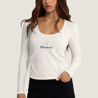 Cleveland Seventh Inning Scoopneck Long Sleeve