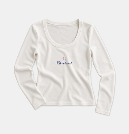 Cleveland Seventh Inning Scoopneck Long Sleeve