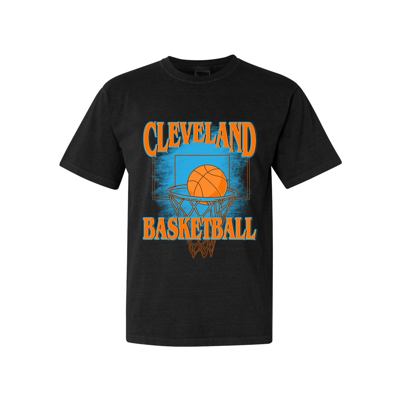 Cleveland Basketball 80s Style T-shirt - Black