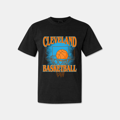 Cleveland Basketball 80s Style T-shirt - Black