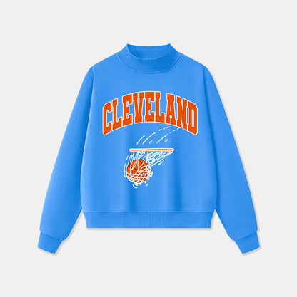 Cleveland Swish Mockneck - Full Court Blue