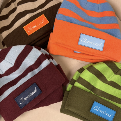 Cleveland Striped Beanie