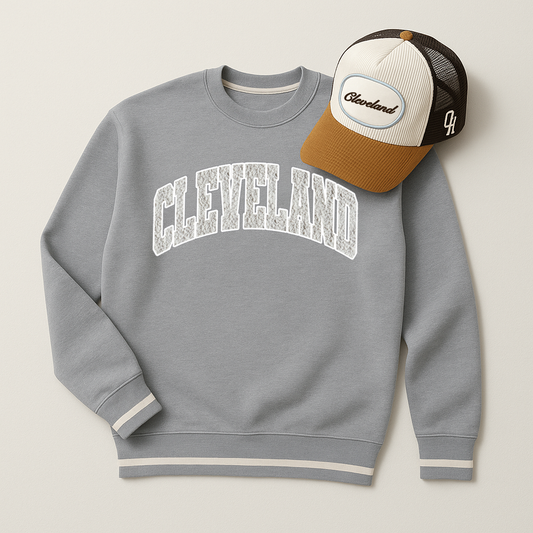 Cleveland Gift Pack - Chenille Sweatshirt + Trucker Hat