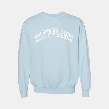 Cleveland College-Style Garment-Dyed Crewneck