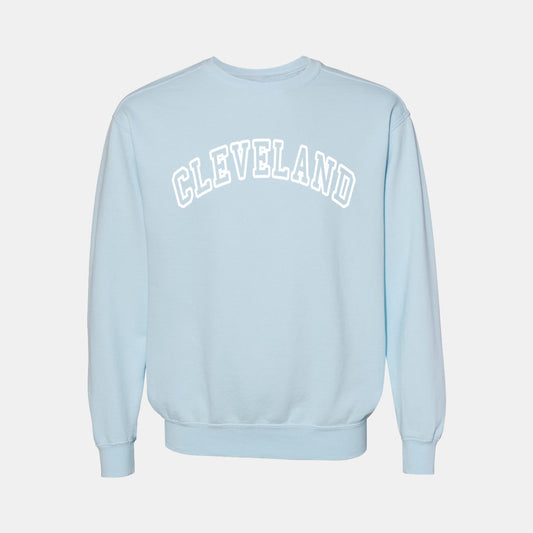 Cleveland College-Style Garment-Dyed Crewneck