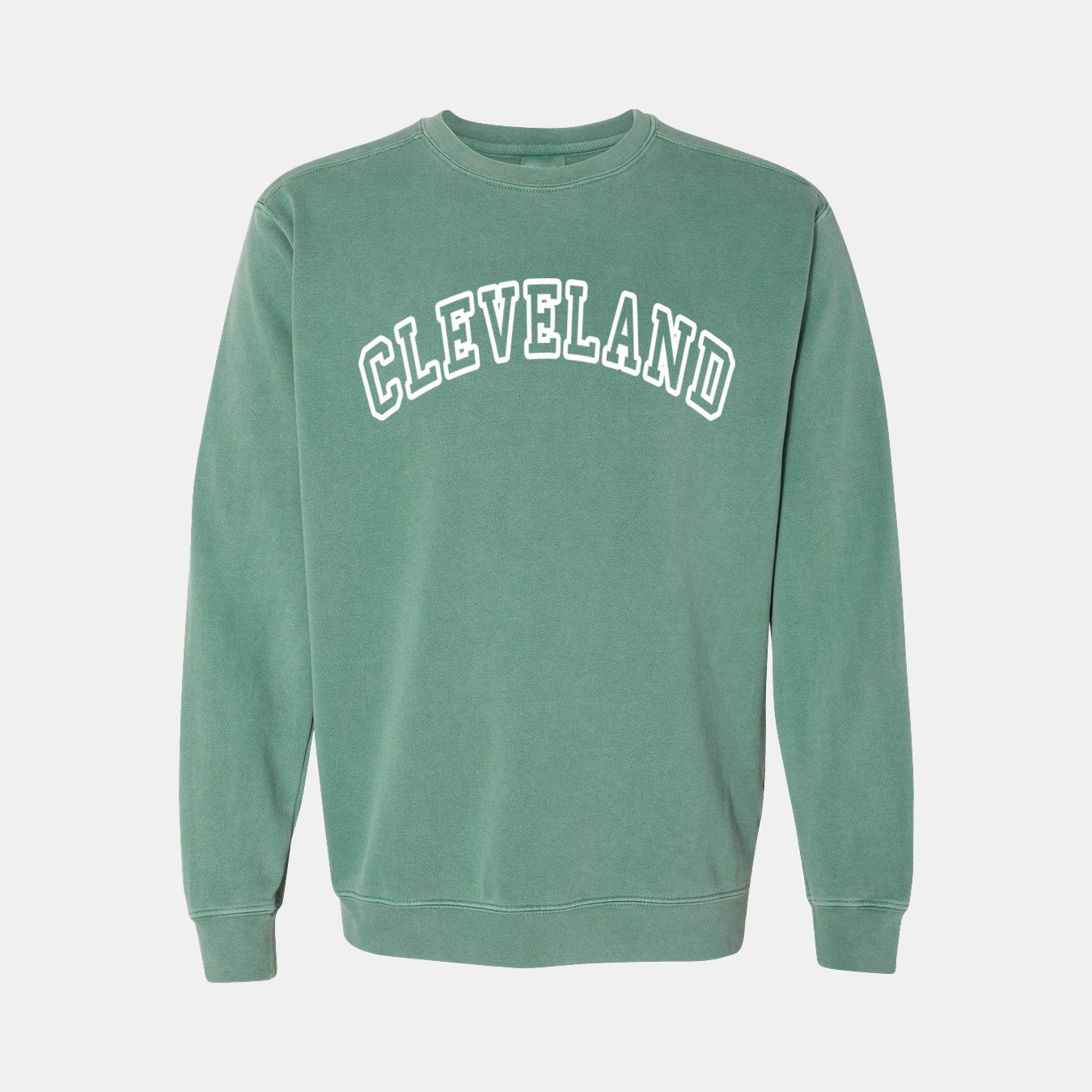 Cleveland College-Style Garment-Dyed Crewneck