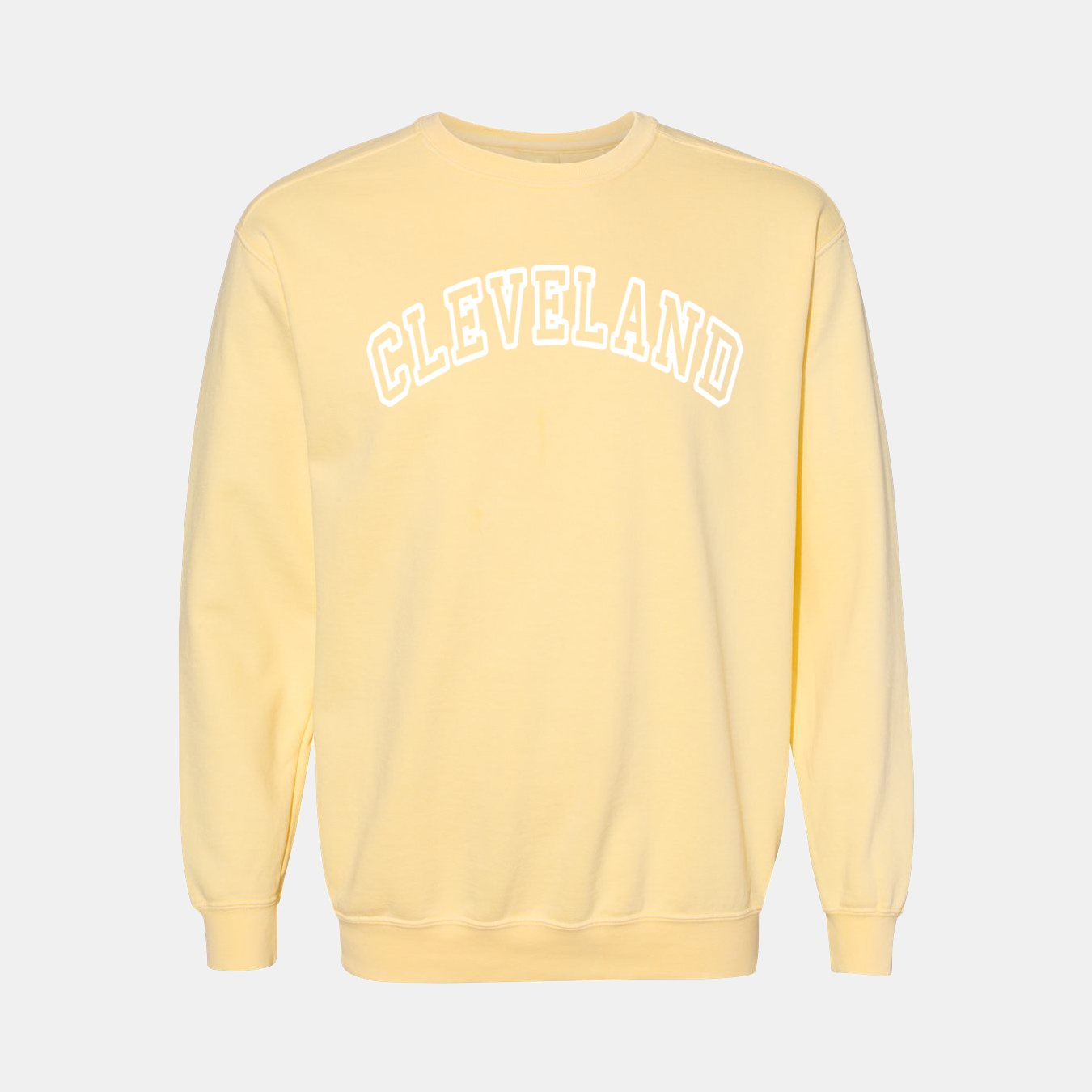 Cleveland College-Style Garment-Dyed Crewneck