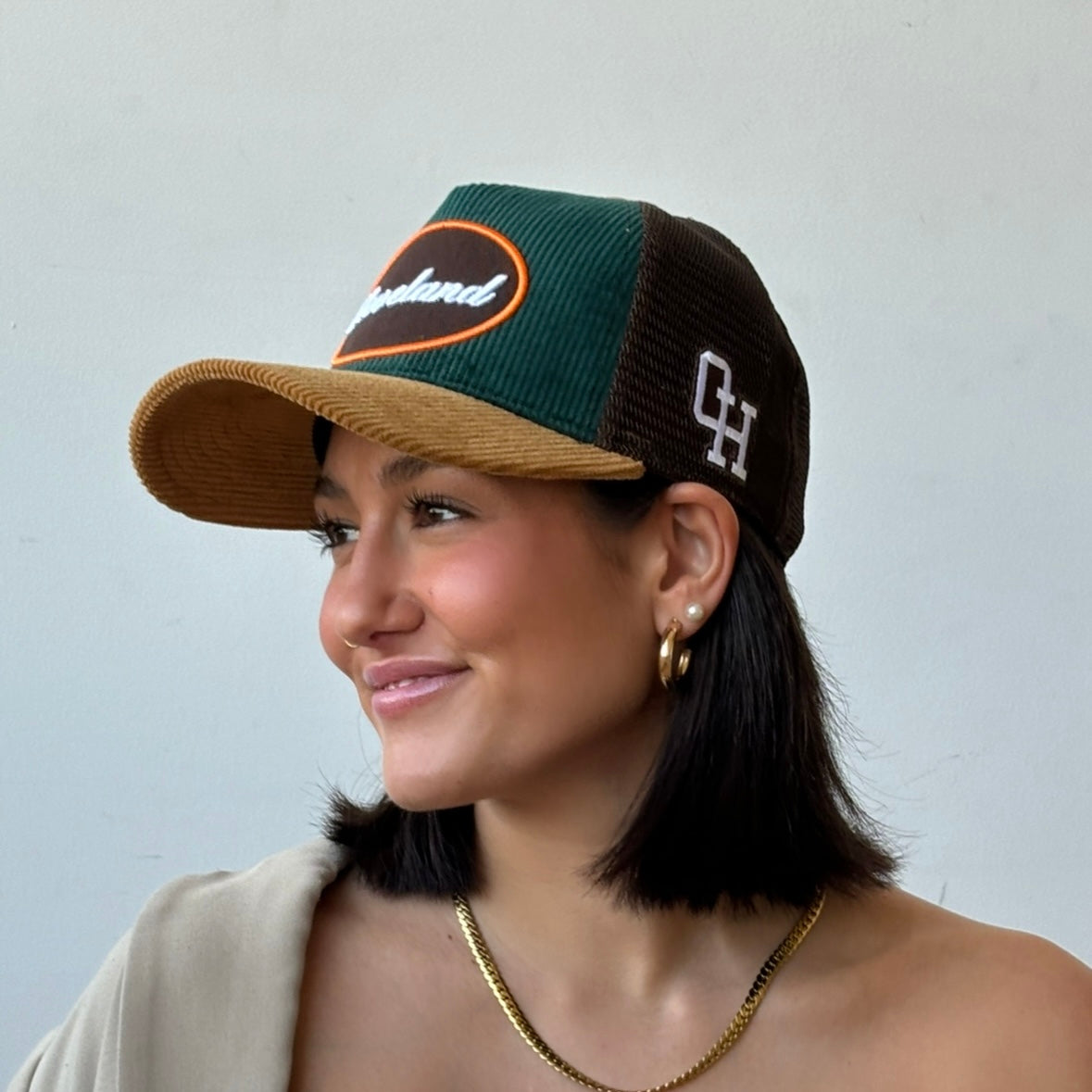 Cleveland Corduroy/Mesh Trucker Hat