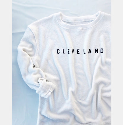 CLEVELAND Cozy Crewneck Sweater - Oatmeal Colored