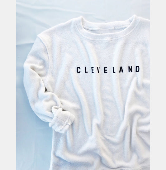 CLEVELAND Cozy Crewneck Sweater - Oatmeal Colored