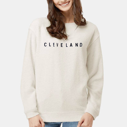 CLEVELAND Cozy Crewneck Sweater - Oatmeal Colored