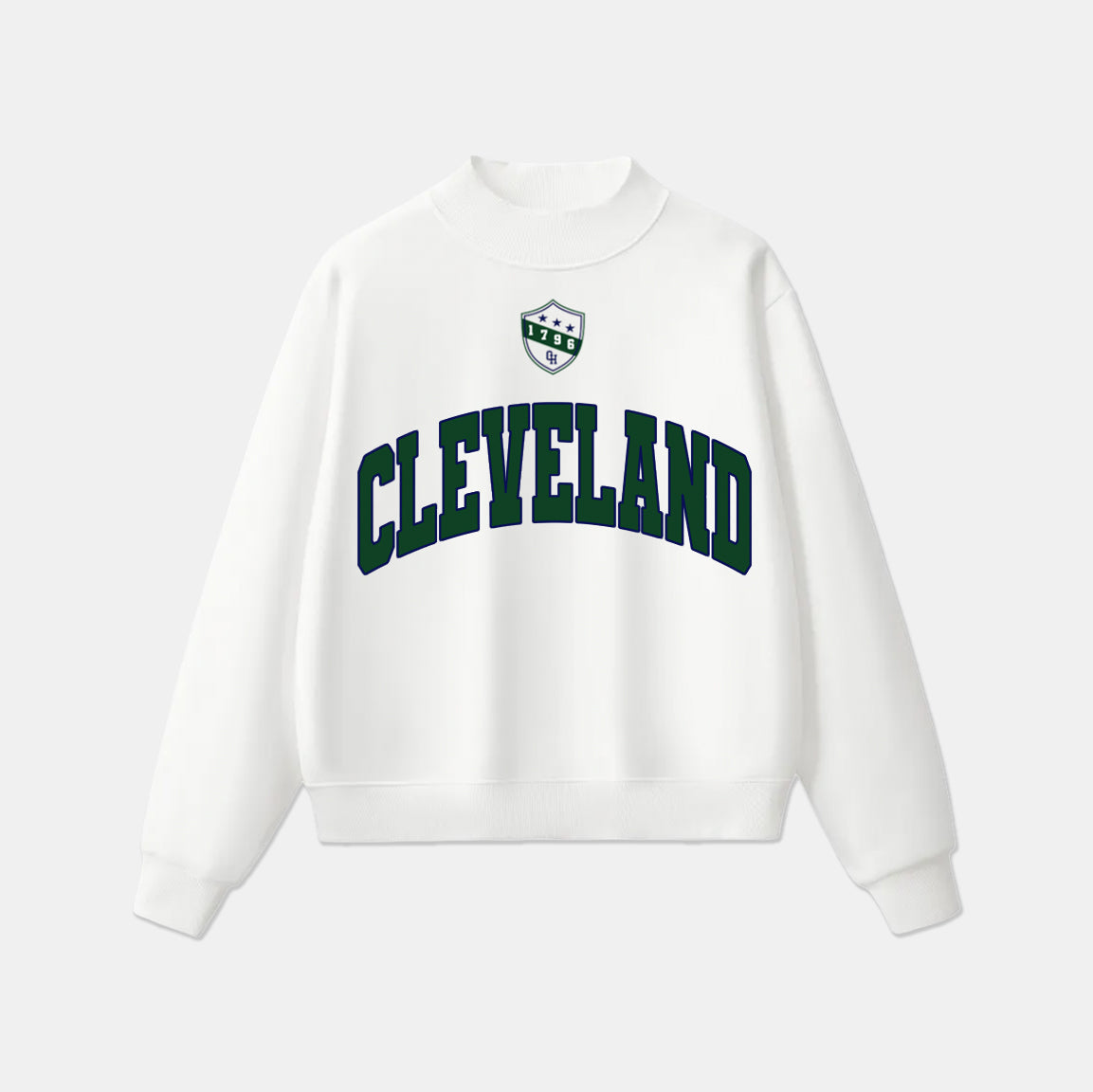Cleveland Varsity Crest Mockneck Sweatshirt
