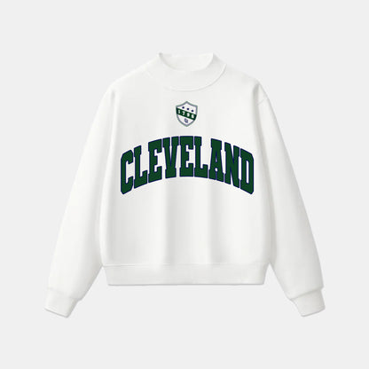 Cleveland Varsity Crest Mockneck Sweatshirt