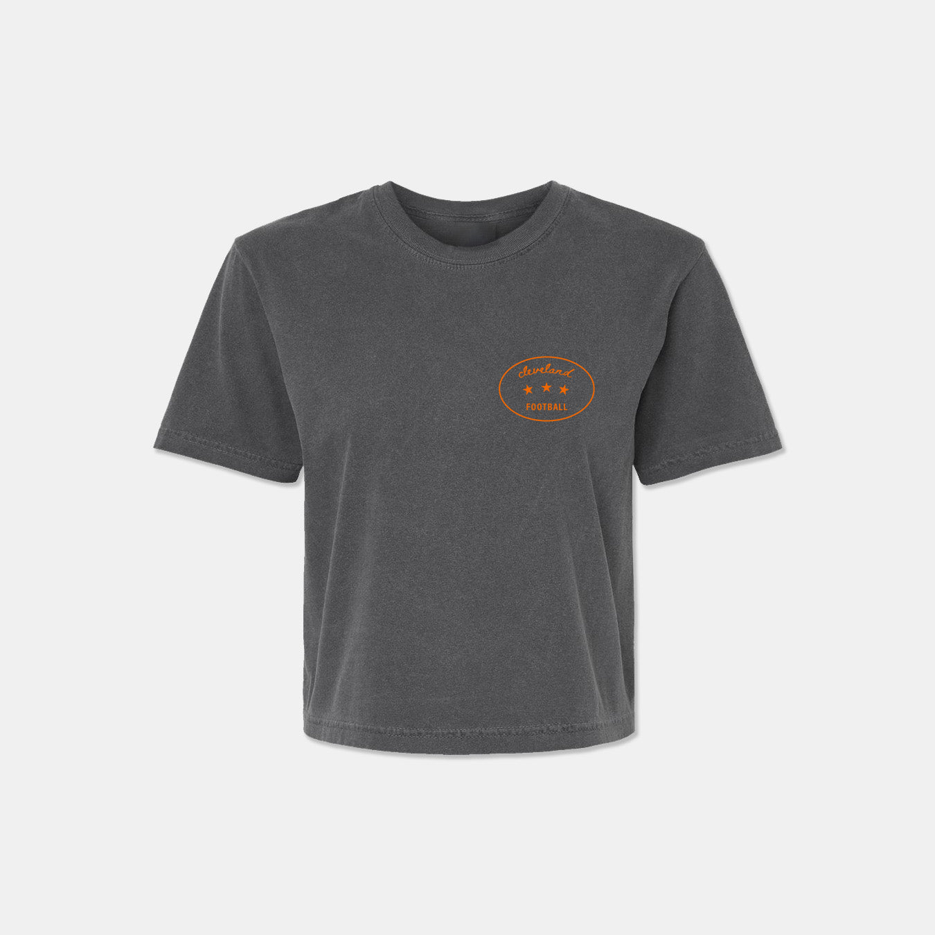 Cleveland Football Cropped T-shirt - Dark Gray