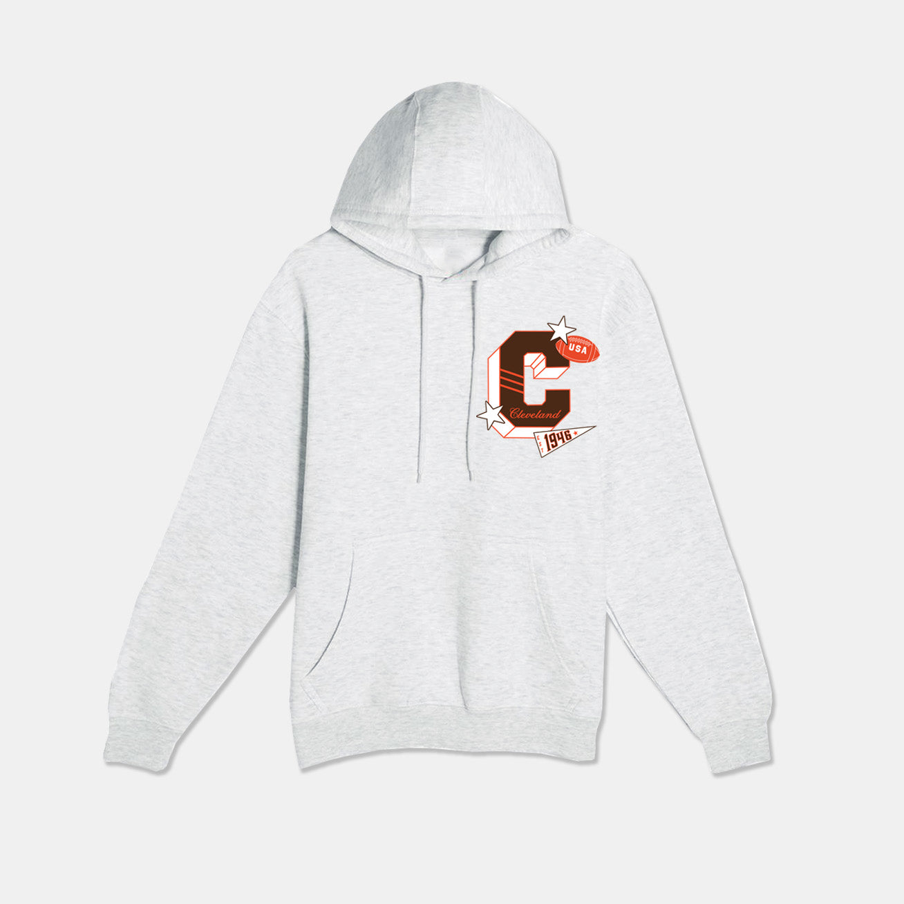 Cleveland Varsity Hoodie - Ash Gray