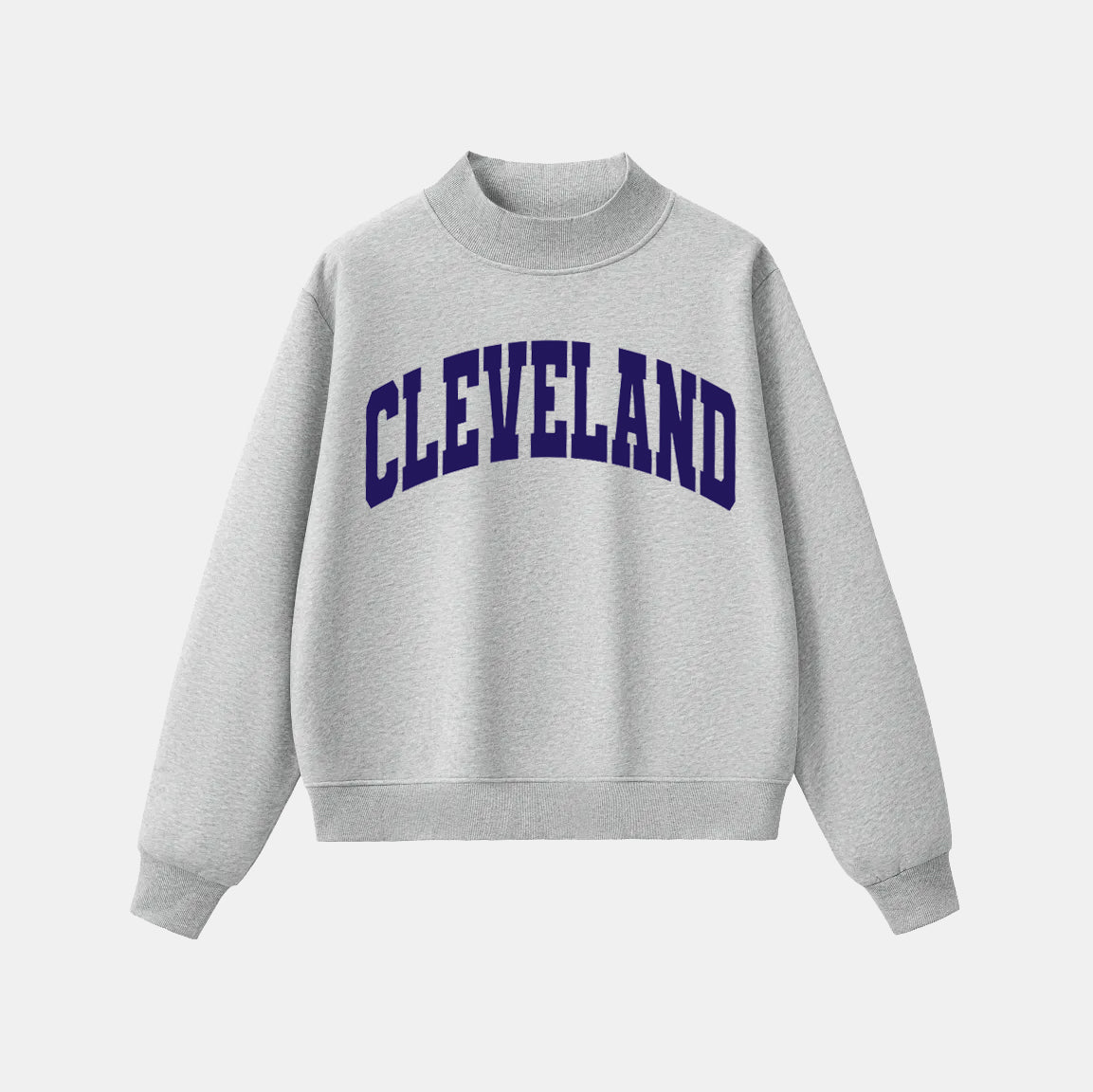 Cleveland Mock Neck Sweatshirt - Gray