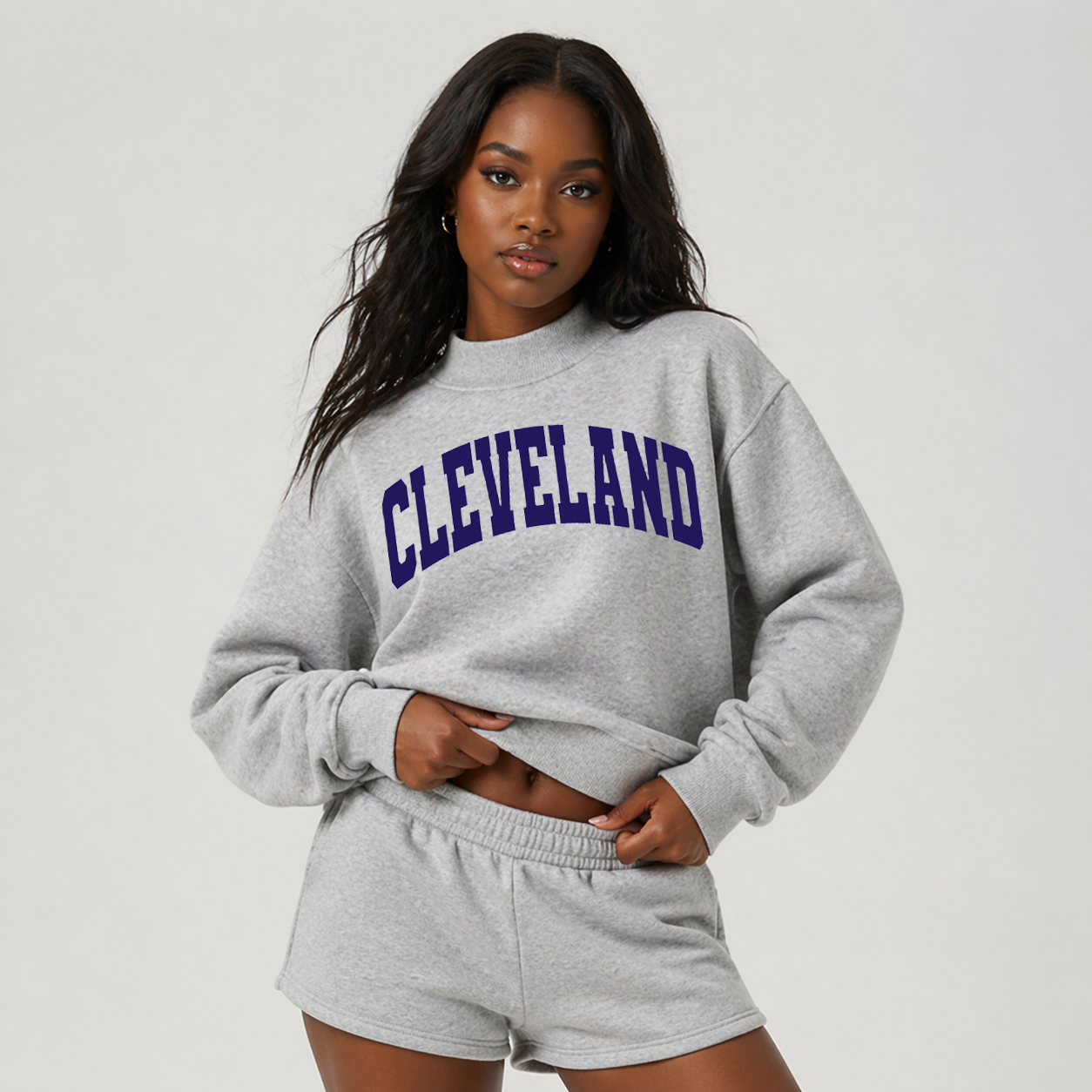 Cleveland Mock Neck Sweatshirt – Emily Roggenburk