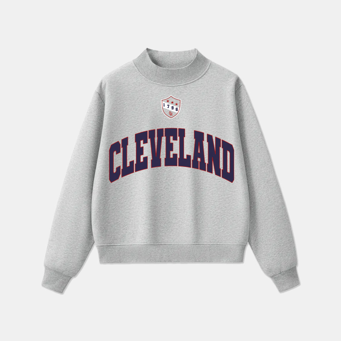Cleveland Varsity Crest Mockneck Sweatshirt