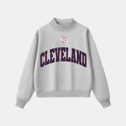 Cleveland Varsity Crest Mockneck Sweatshirt