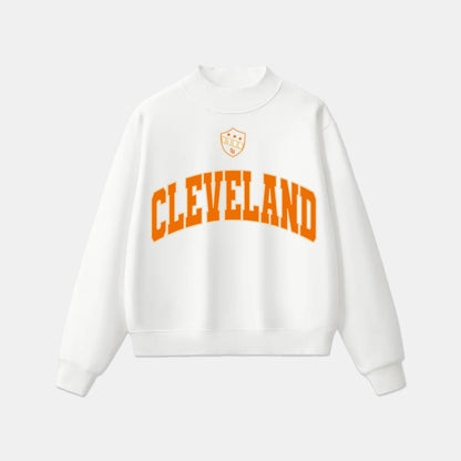 Cleveland Varsity Crest Mockneck Sweatshirt