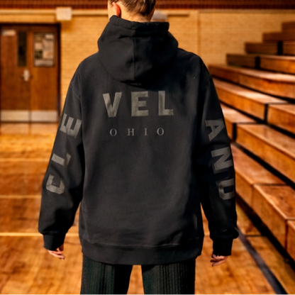 Return to Cleveland Puff Hoodie - Black