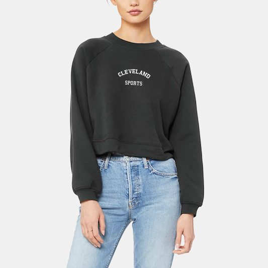 Cleveland Sports Embroidered Boxy Crewneck