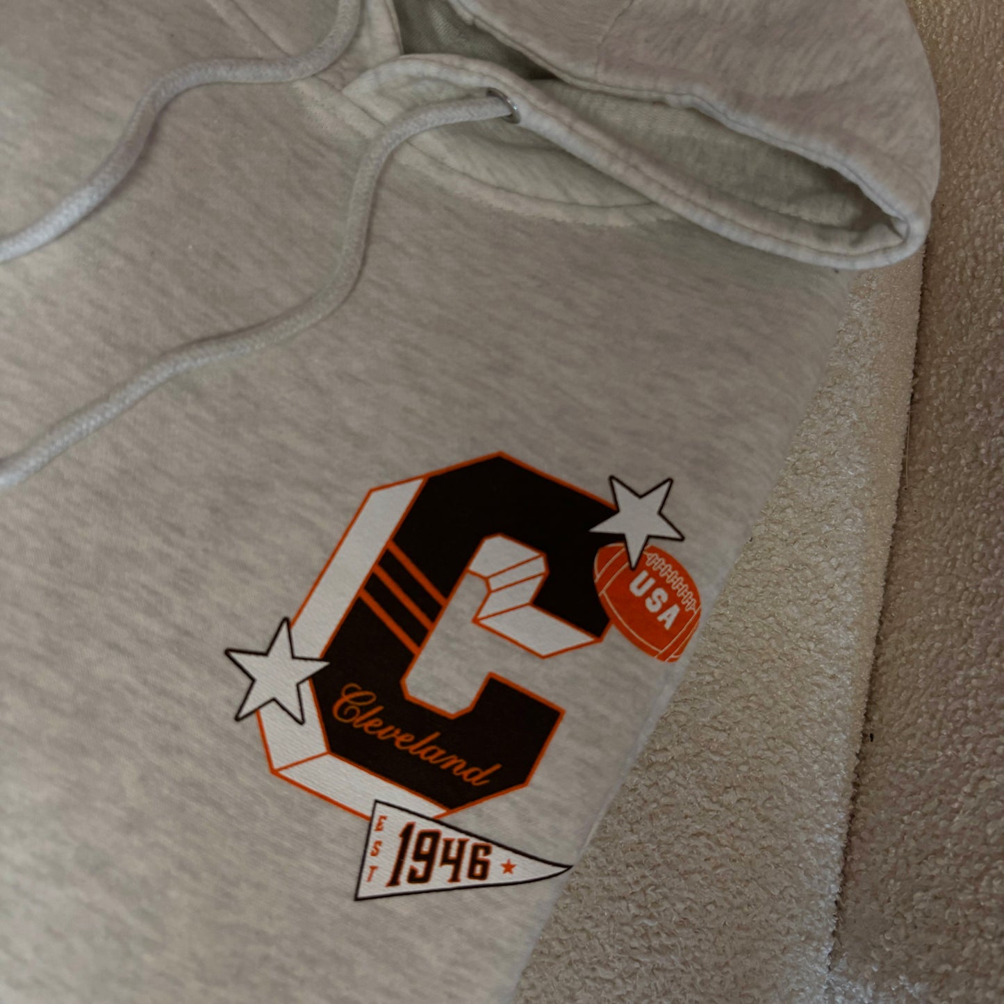 Cleveland Varsity Hoodie - Ash Gray