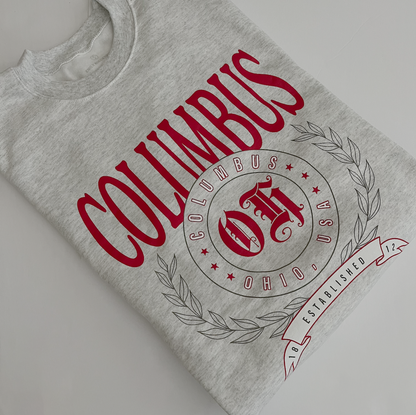 Columbus Vintage-Style Crewneck