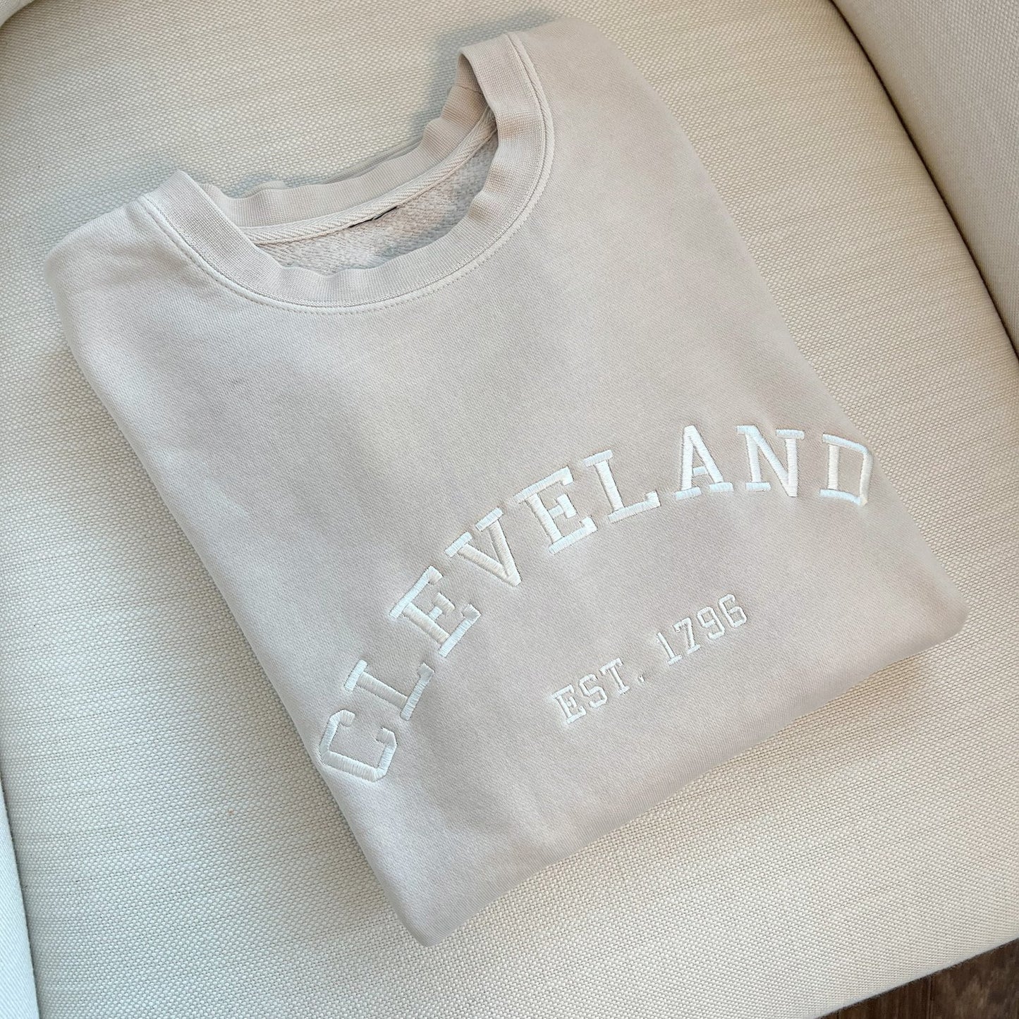 Cleveland Est. 1796 Embroidered Crewneck