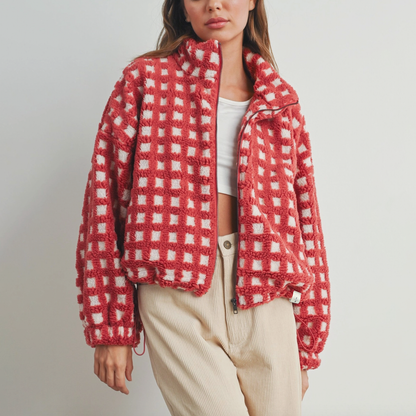 ER Checkered Sherpa Jacket