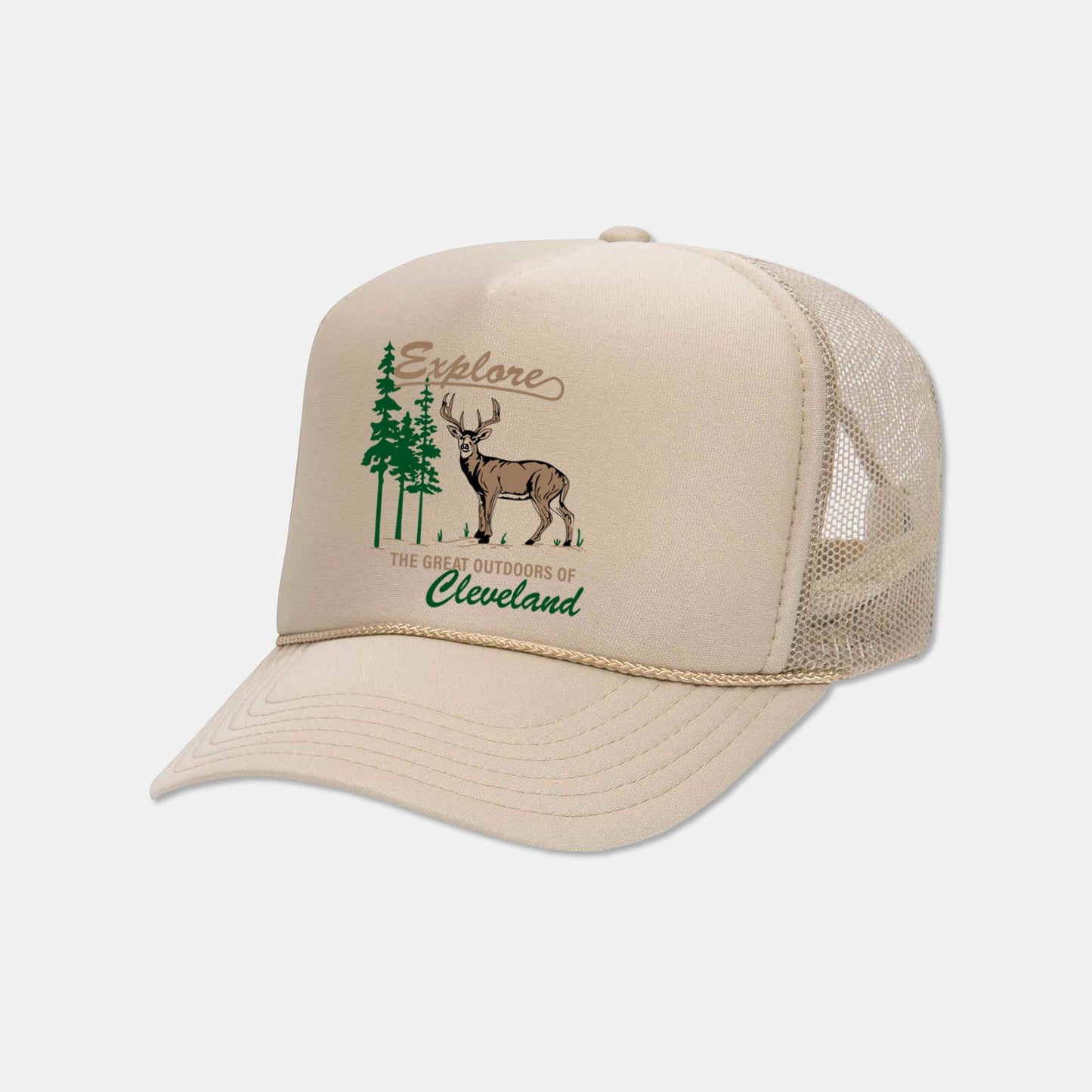 Explore Cleveland Trucker Hat - Khaki