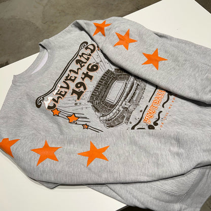 We Rock On Crewneck Sweatshirt with Stars