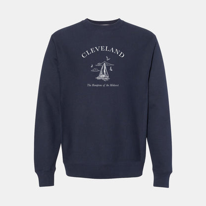 Hamptons of the Midwest Sweatshirt - Vintage Navy